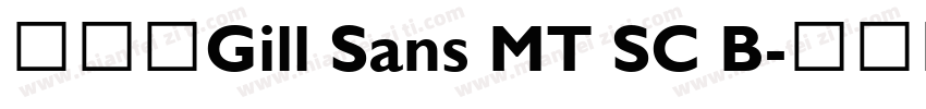 数字体Gill Sans MT SC B字体转换